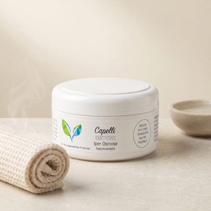 Capelli Emotions Iper-Osmose mit gerolltem Handtuch und Wasserschale