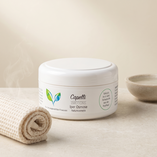 Capelli Emotions Iper-Osmose mit gerolltem Handtuch und Wasserschale